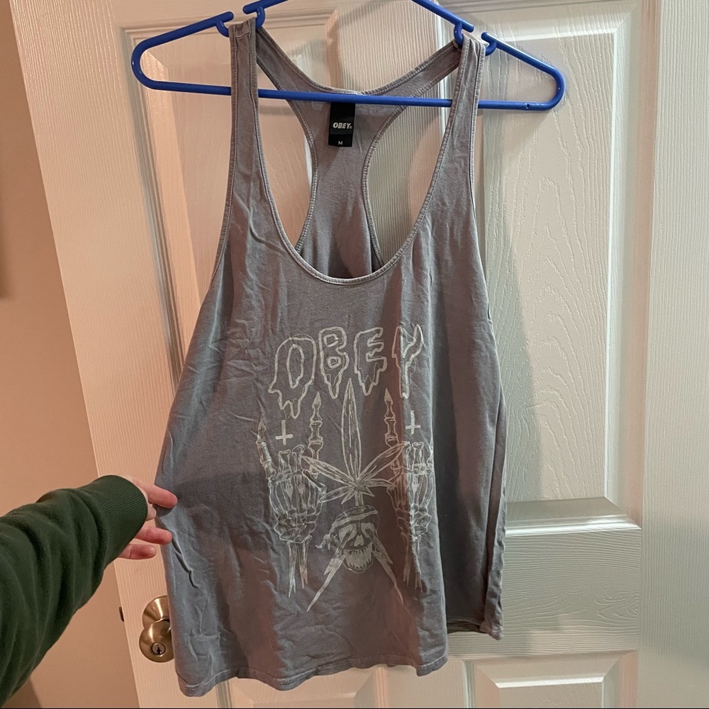 Obey Weed and rock and roll tank